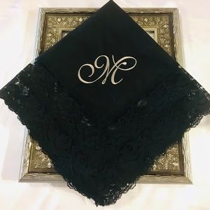 Women’s Lace Handkerchief Personalized Initial